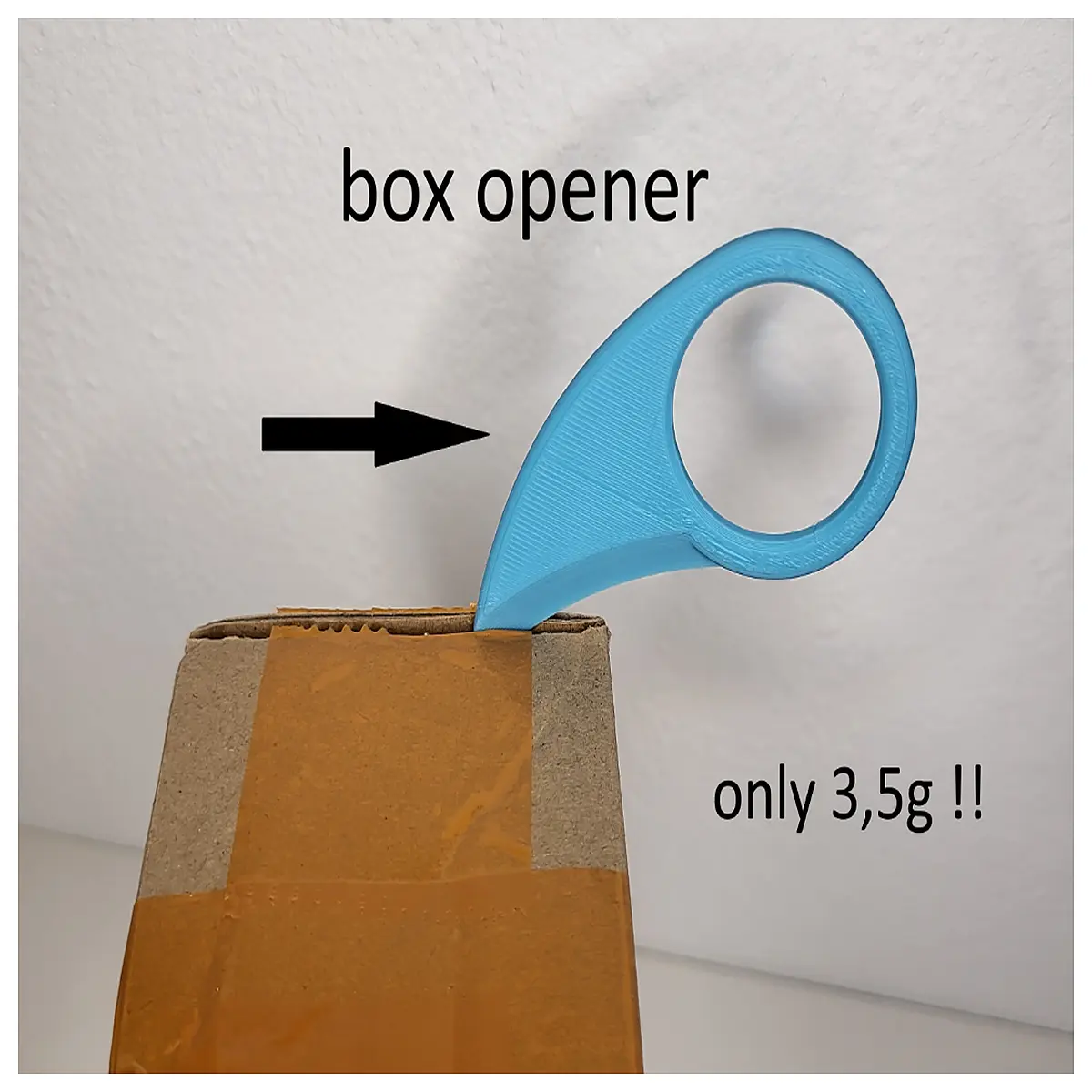 Compact Box Opener 3D Printed Package Cutter Fast Unboxing Shipping Cutters Packaging Efficiency Tool