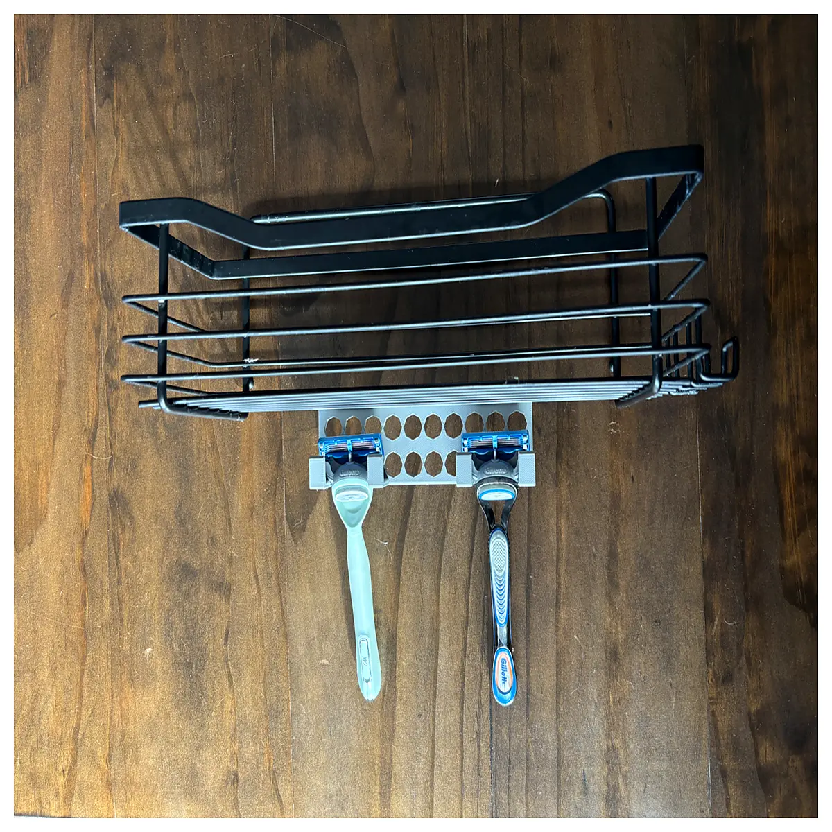 Double Holder Wall Mount Rack Shower Hooks Bathroom Storage Hookset Accessories