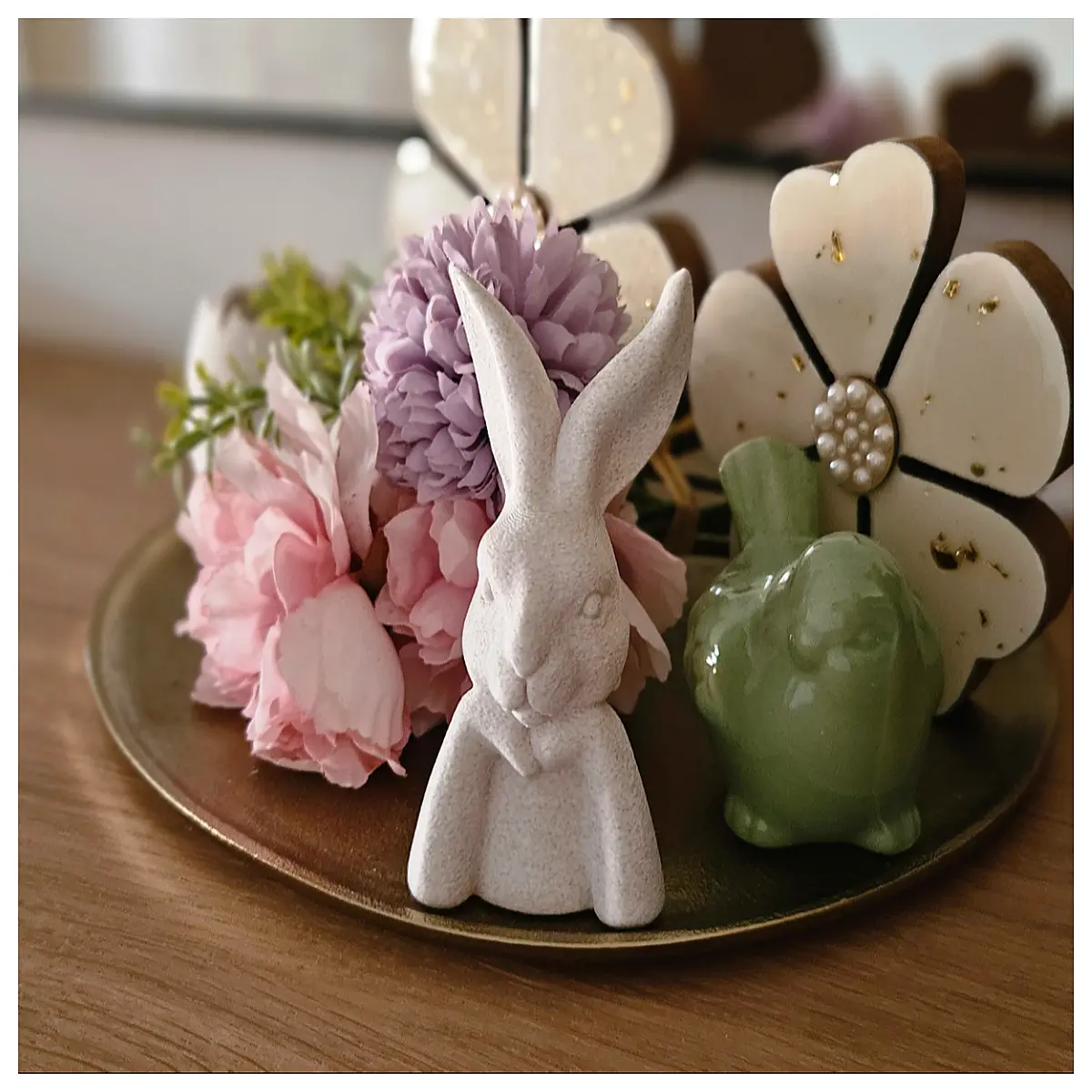 Easter Bunny Decoration Model Festive Decor Easter Display Rabbit Toy Creative Ornament