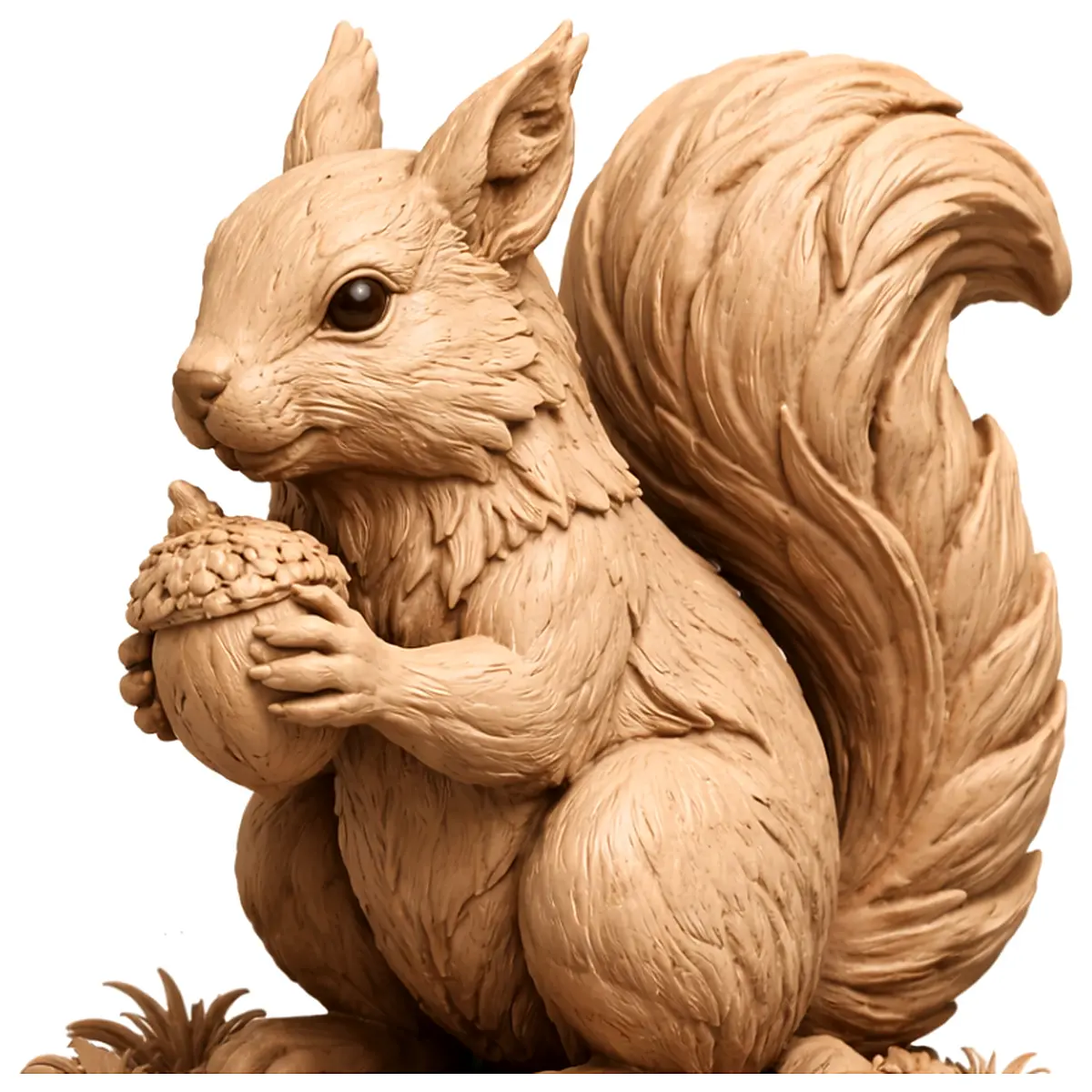 cute forest acorn squirrel garden statue whimsical woodland animal figurine for patio yard decor resin outdoor sculpture