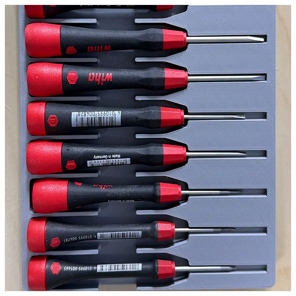 Gridfinity Wiha Screwdriver Organizer Tray Tool Storage Screw Storage Electronics Repair Parts Desk Organizer Component Sorting