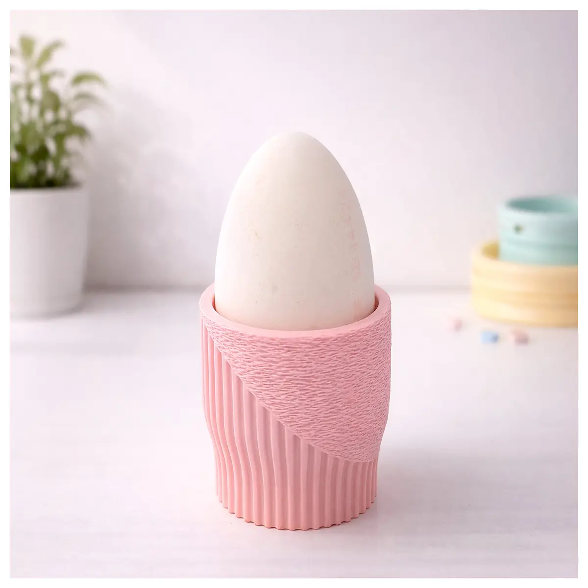 modern egg cup holder for breakfast table minimalist ceramic egg ring elegant kitchen accessory for boiled eggs