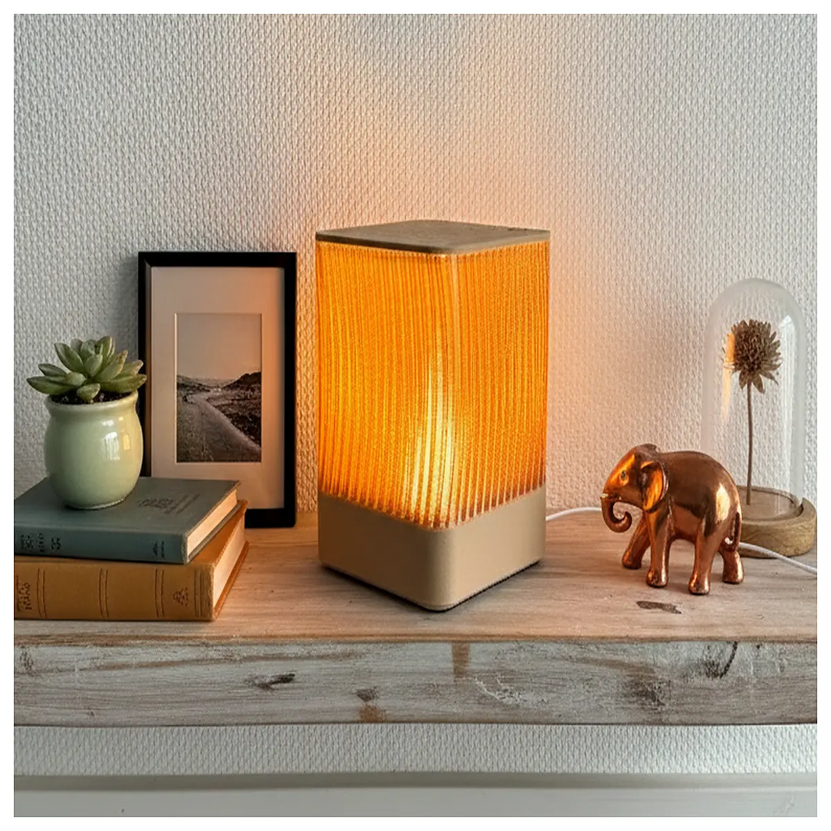 Designer Table Wave Cube Modern Desk Creative Lighting Home Decor Design Geometric