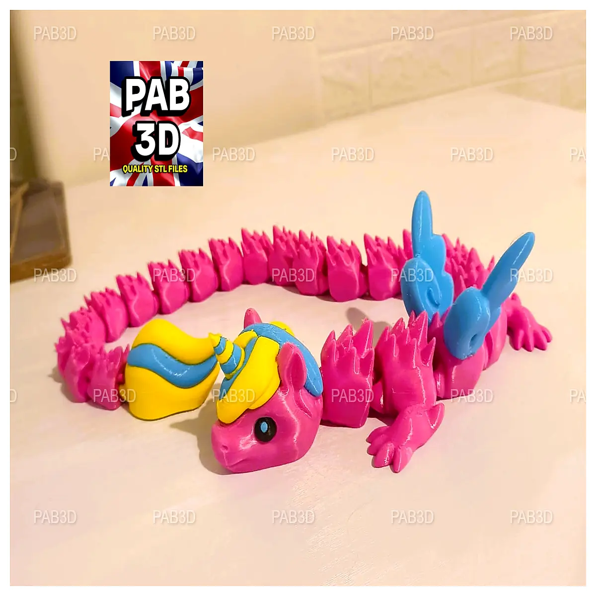Cute Movable Dragon Toy Articulated Joints Kids Birthday Gift Role Play Educational Puzzle Figure