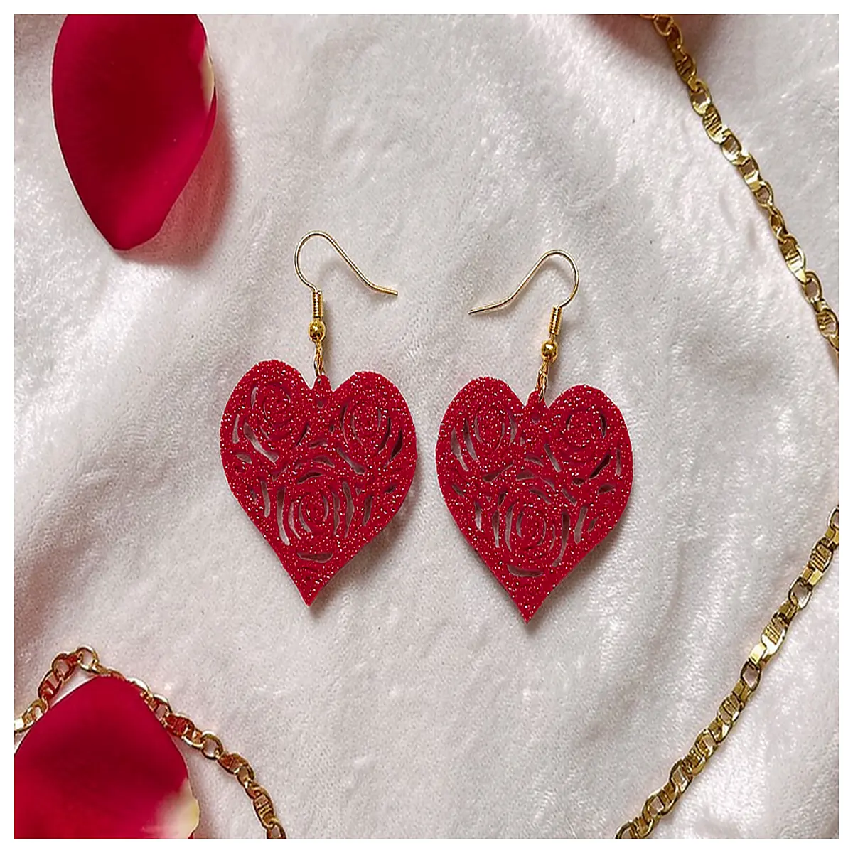 Rose Earrings Romantic Floral Earring Elegant Women s Earring Girlfriend Jewelry Wholesale Rose Flower Ear Studs