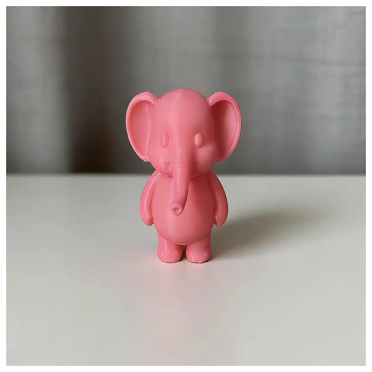 Cute Pink Baby Elephant Figurine Desk Toy Decorative Accessory Pastel Elephant Model Girlfriend Best Friend