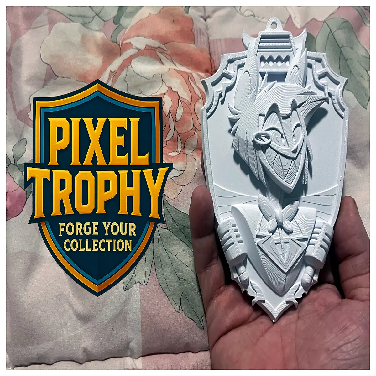 Pixel Trophy Alastor Hell s Hotel Game Collectible Figure Display Model Anime Decoration