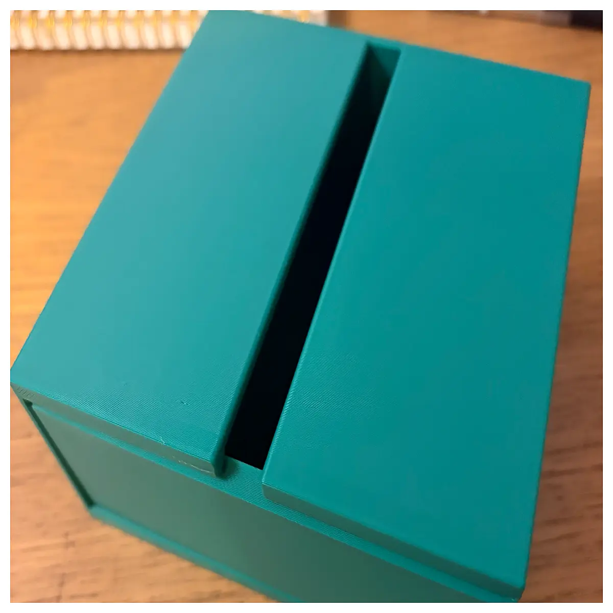 Square Table Tissue Box Organizer with Screw Holes Desk Storage Solutions Office Accessory Desktop Container