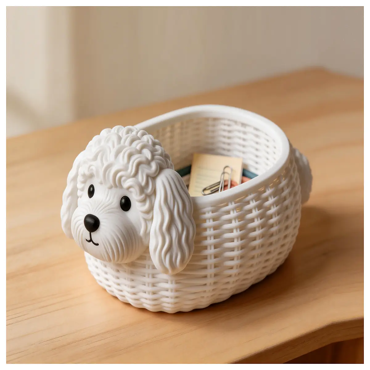 Dog Woven Storage Basket Pet Organizer Box Dog Toy Storage Container Woven Storage Bin Pet Home Decor Dog House Accessories