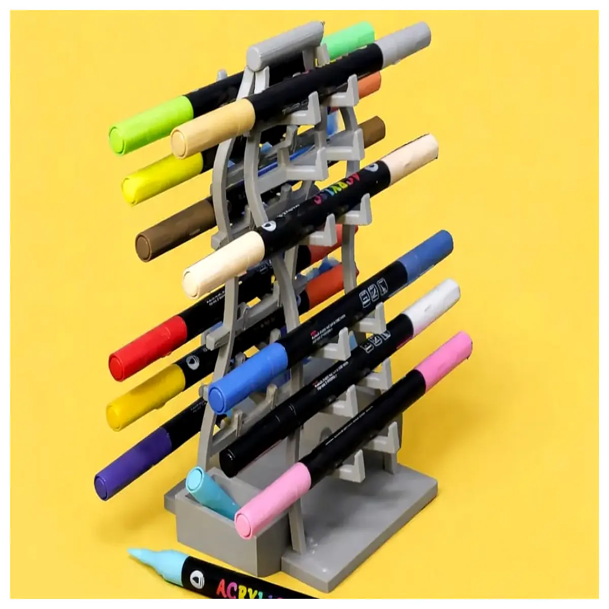 Marker Holder Organizer Pen Stand Storage Rack Multi Function Desk Organizer for Art Supplies Drawing Tools Note Holders