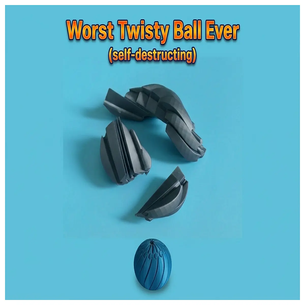 Destructible Twist Ball Viral Puzzle Toy Kids Fun Exercise Safe Durable Brain Development Extreme Challenge