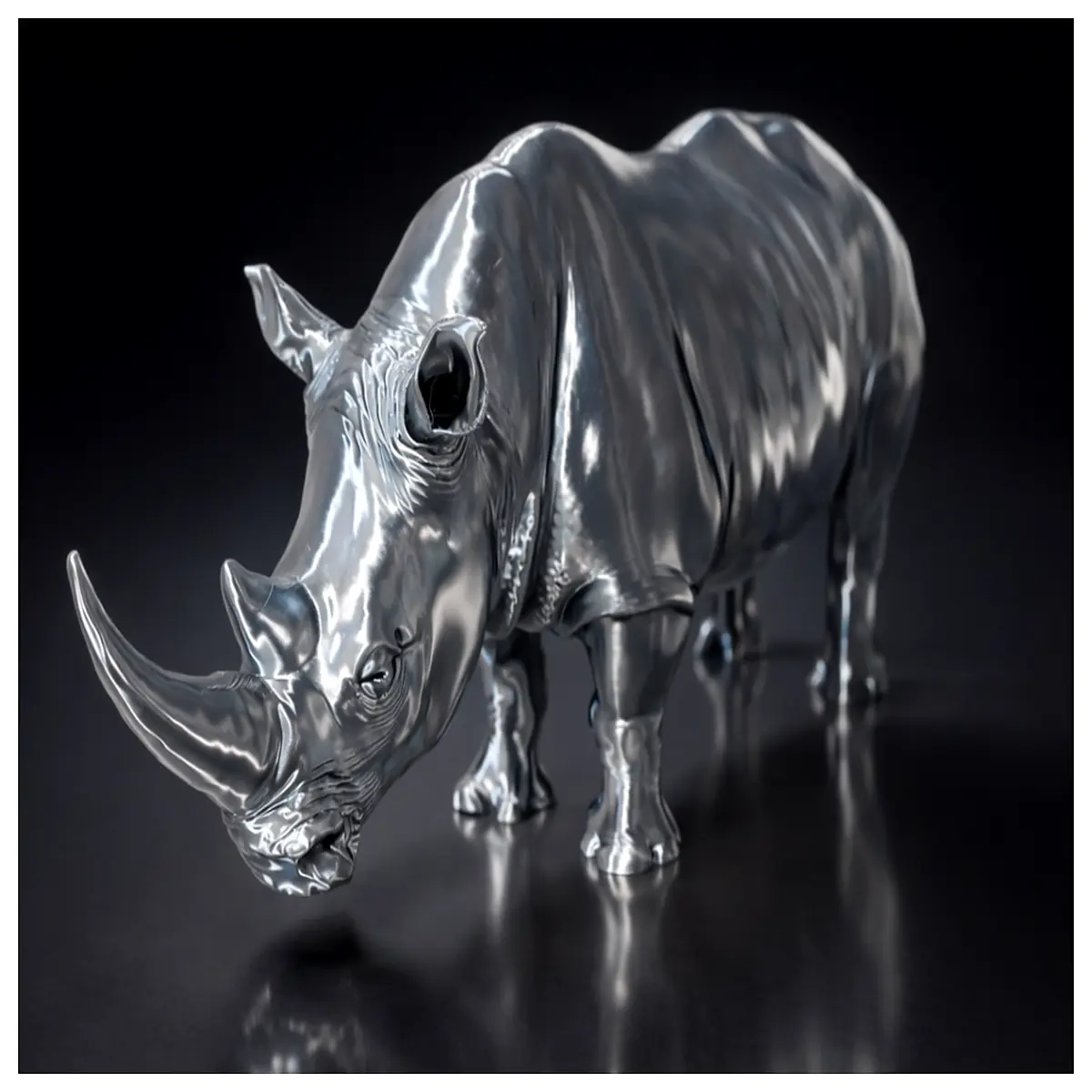 Realistic Rhinoceros Model Toy Animal Figurine Collectible Desk Decoration Authentic Rhinoceros Sculpture Animal Model Accessories
