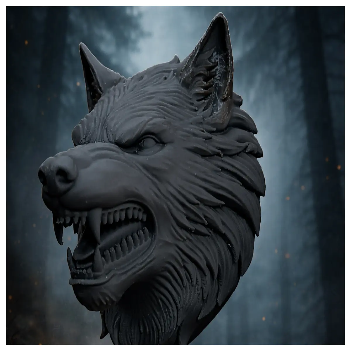 Wolf Head Wall Decals Ancient Mural Wallpaper Pattern Villa Living Room Decor Ethnic Style Wall Paper Enhance Home Style