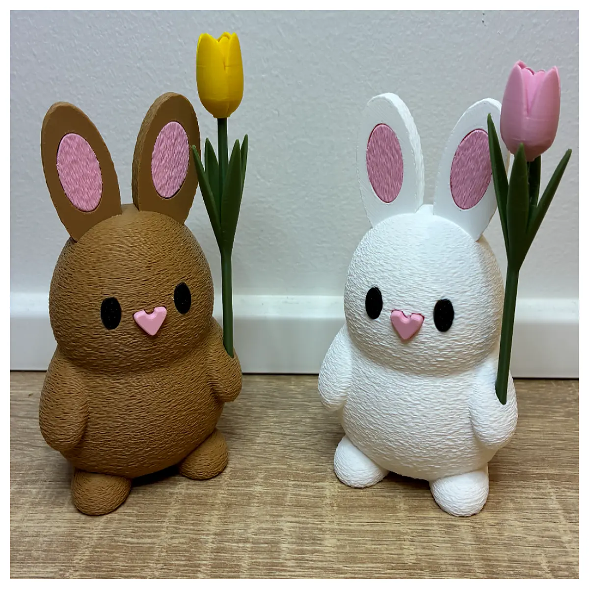 Tulip Rabbit Toy Realistic Ceramic Animal Figurine Kids Birthday Gift Cute Pet Decoration Educational Model Rabbit Figure