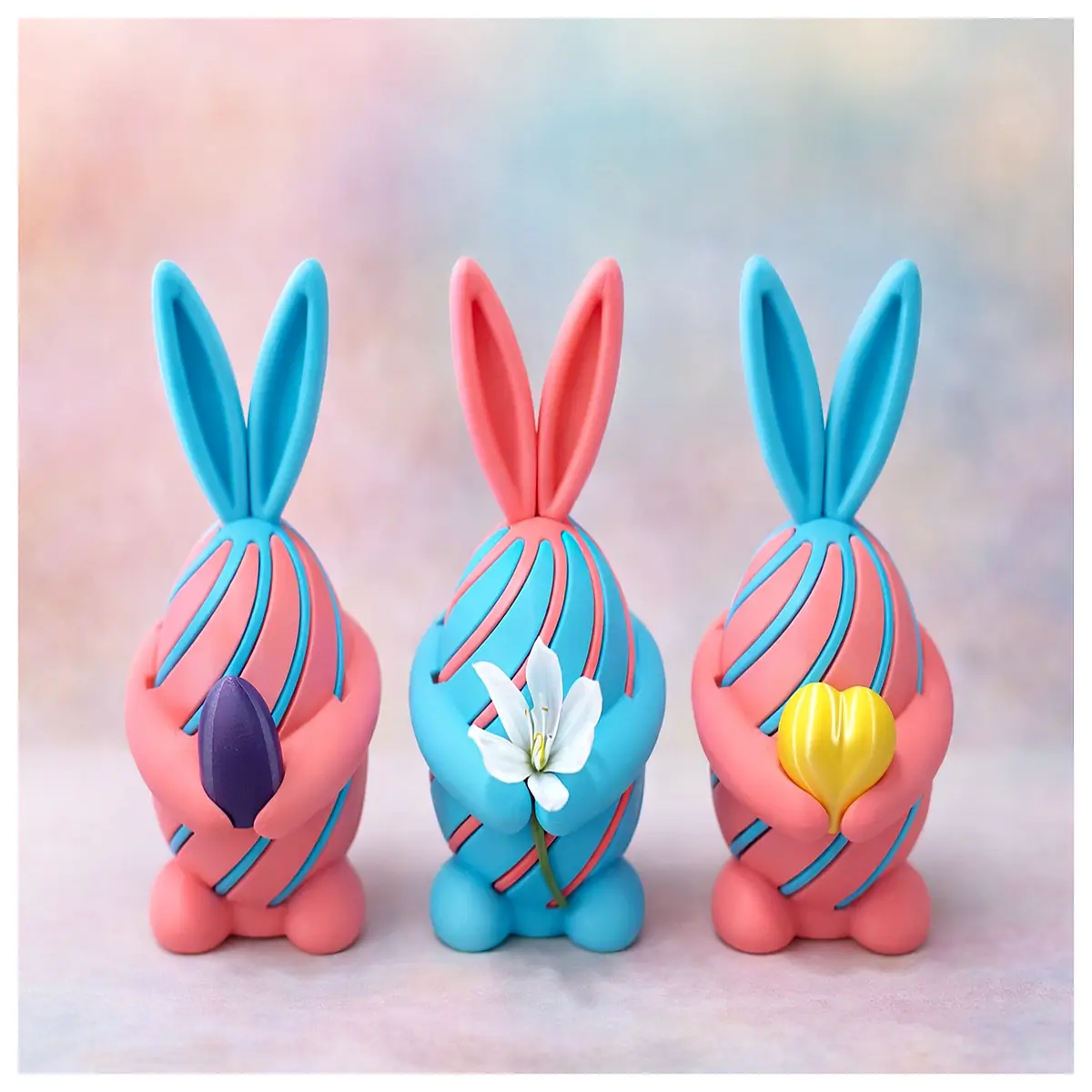 Spiral Rabbit Ear Resurrection Easter Egg Set Rabbit Toys Easter Gift Rabbit Accessories Fun Cute
