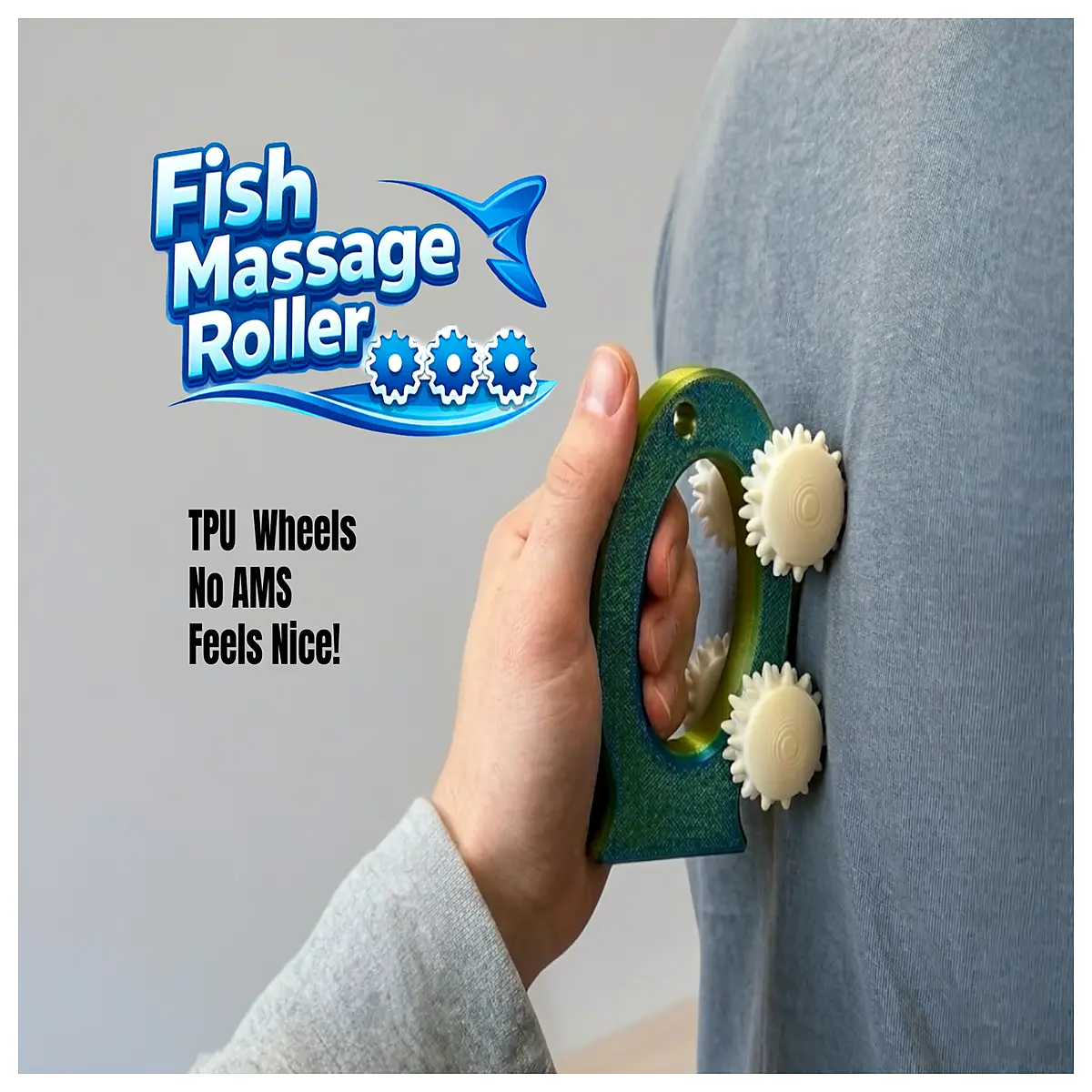 Fish Shaped Massage Roller Pain Relief Back Muscle Soreness Spinal Decompression Exercise Equipment Rehab Rollers