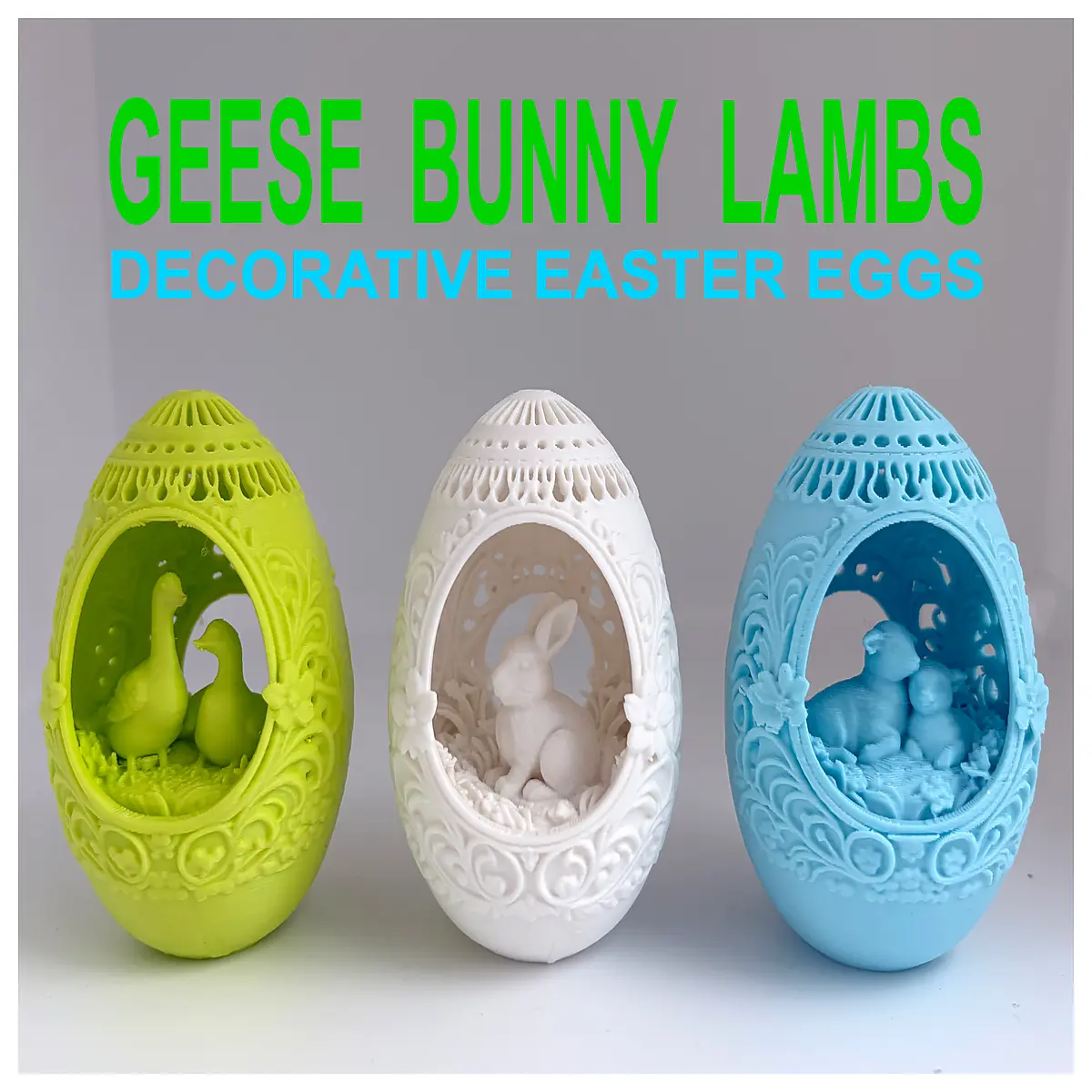Decorative Easter Eggs Rabbit Lamb Decoration Easter Holiday Decor Creative Gift Easter Egg Accessories