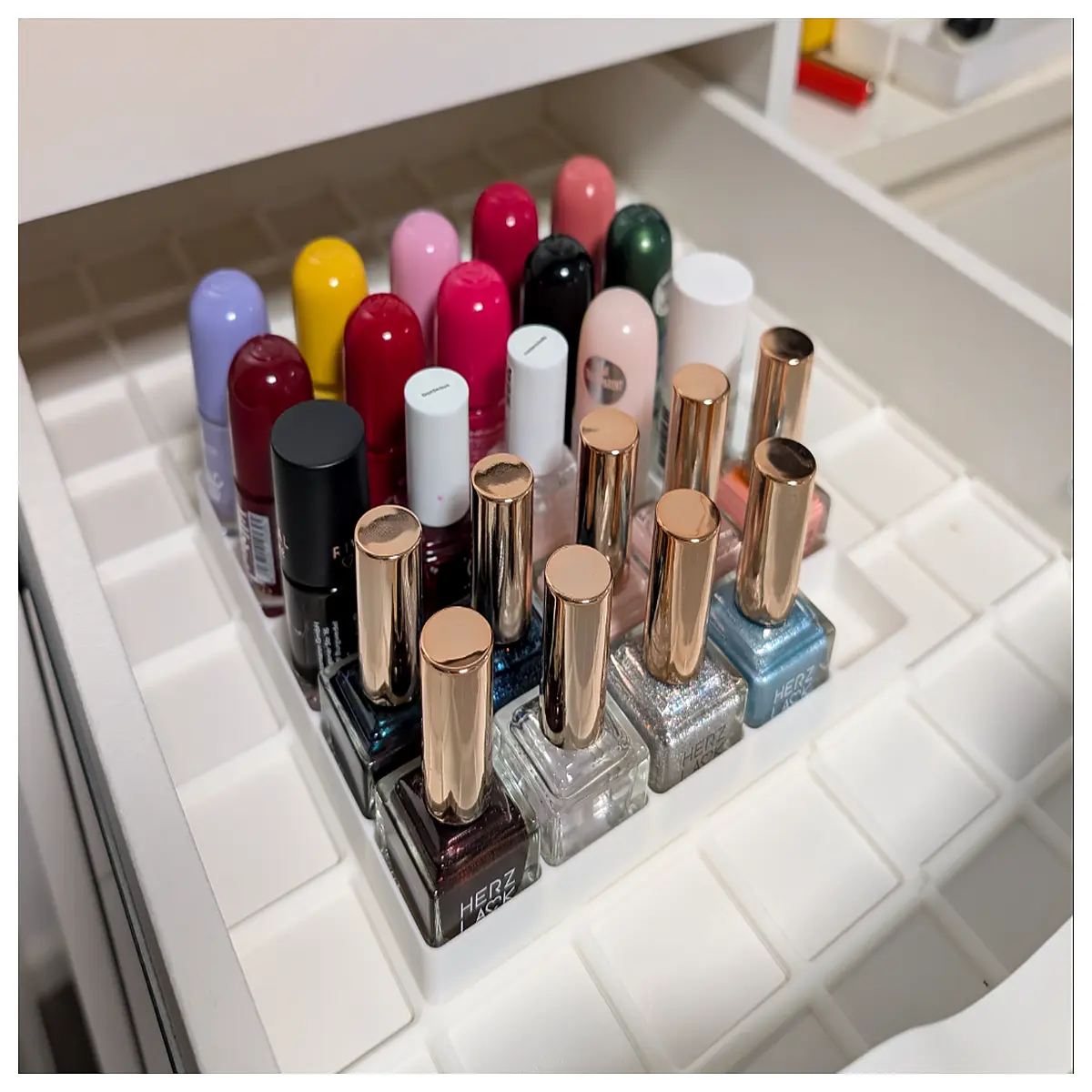 Gridfinity Nail Polish Organizer Nylon Storage Box Desktop Organizer Paint Supplies Hobby DIY Nail Art Accessories