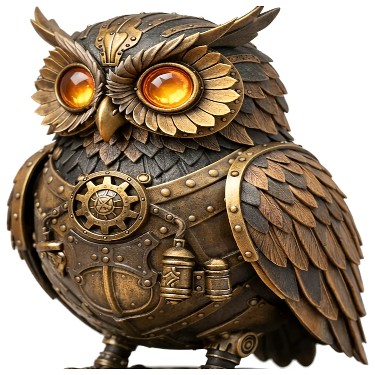 Steampunk Mechanical Owl Decor Figurine Industrial Style Ornament Desk Decoration Creative Gift Mechanical Bird Toy