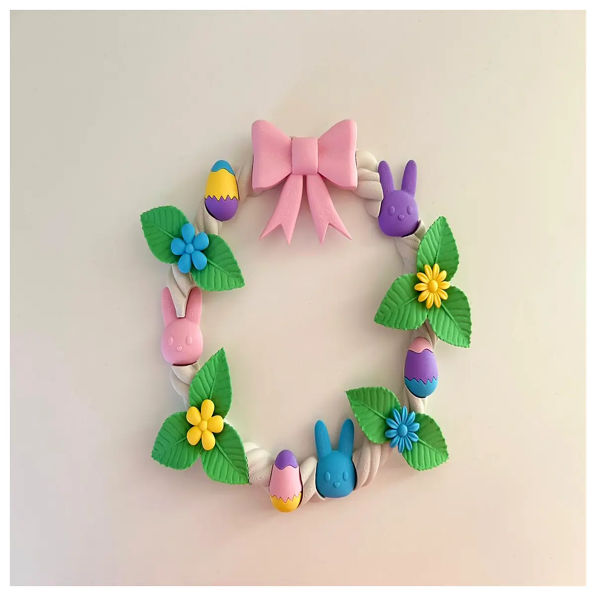 Easter Wreath Decoration Festive Gift Basket Decor Easter Decoration Floral Wreath