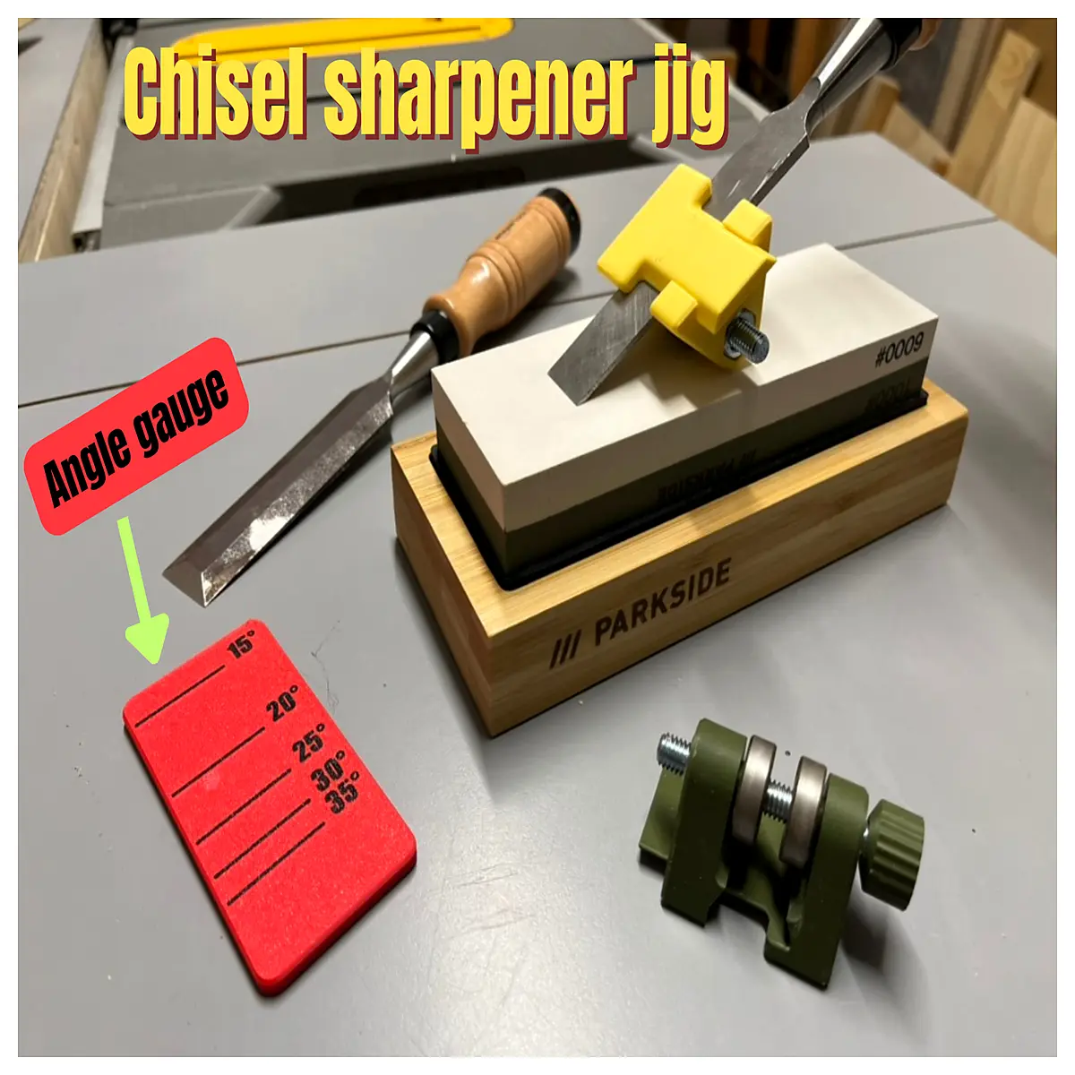 chisel sharpening jig guide system for wood carving tools