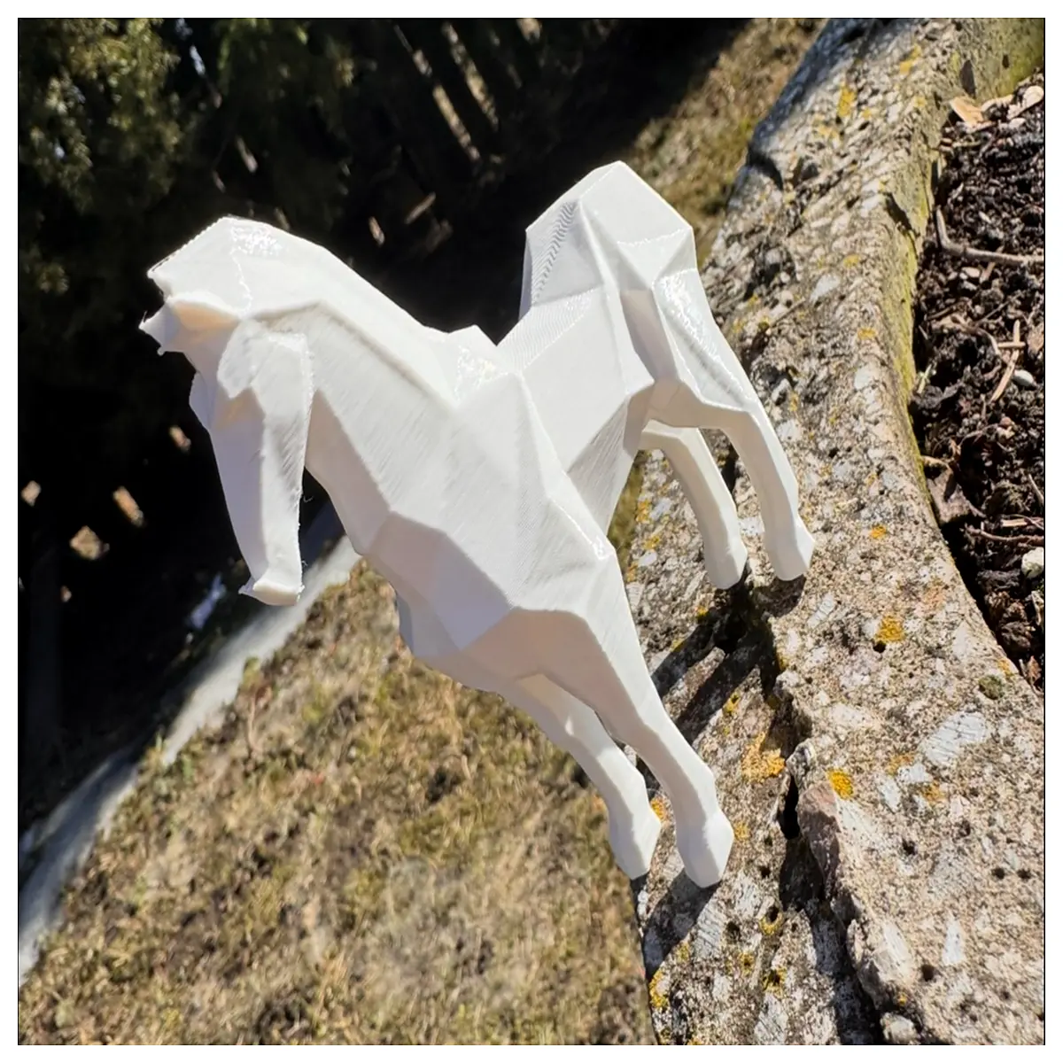 Geometric Horse Sculpture Art Figurine Modern Home Decor Creative Sculpture Geometric Animal Placement Art Collection
