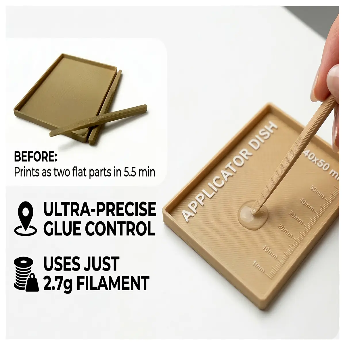 Dispenser Glue Tray 4050mm 55min 27g Adhesive Tool Desktop Glue DIY Supplies Paste Tray