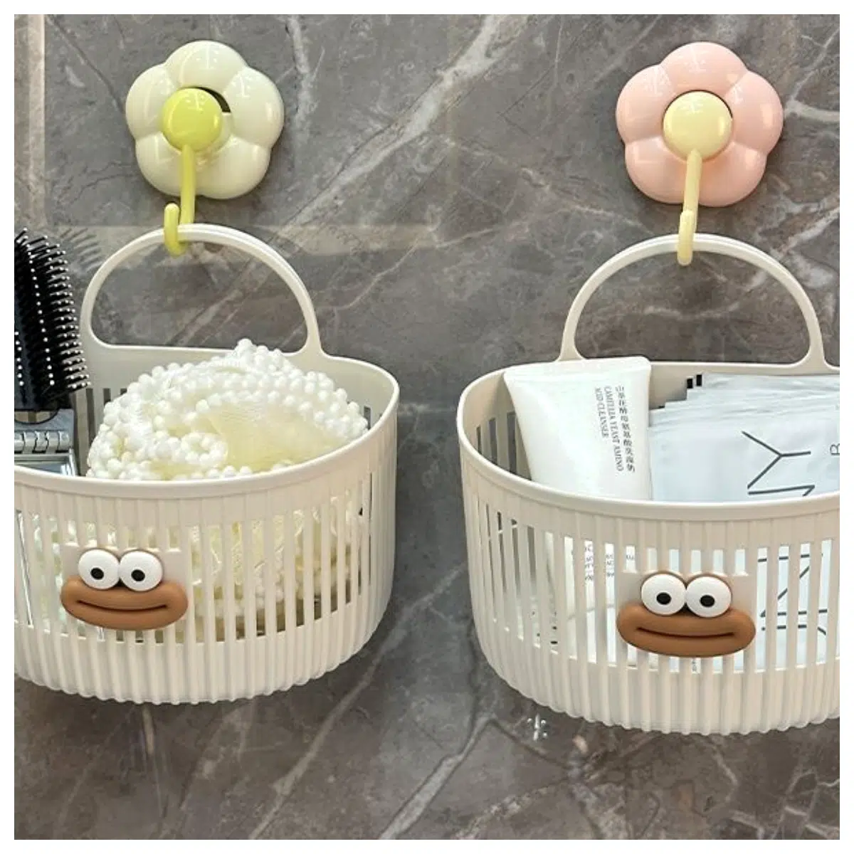 Wall Mounted Storage Basket Shelf Bathroom Organizer Kitchen Shelf Hanging Storage Basket Multi Purpose Storage