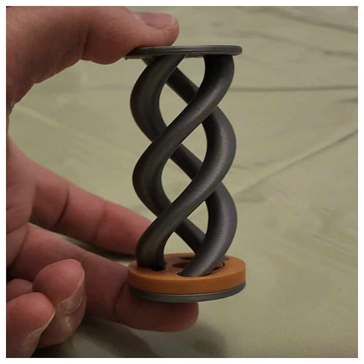 Triple Helix Fidget Toy Double Gear Drive Stress Relief Puzzle Toy Rotating Fun for Adults Kids