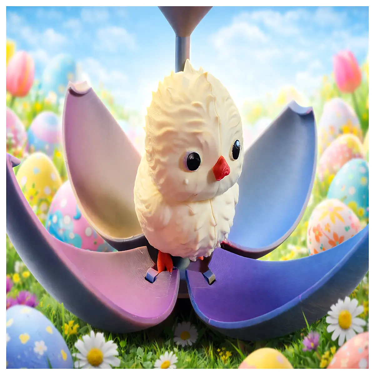 Easter Chick Model Multi Piece Assembly Toy Easter Egg Decoration Festive Holiday Craft Children s Puzzle Plaything