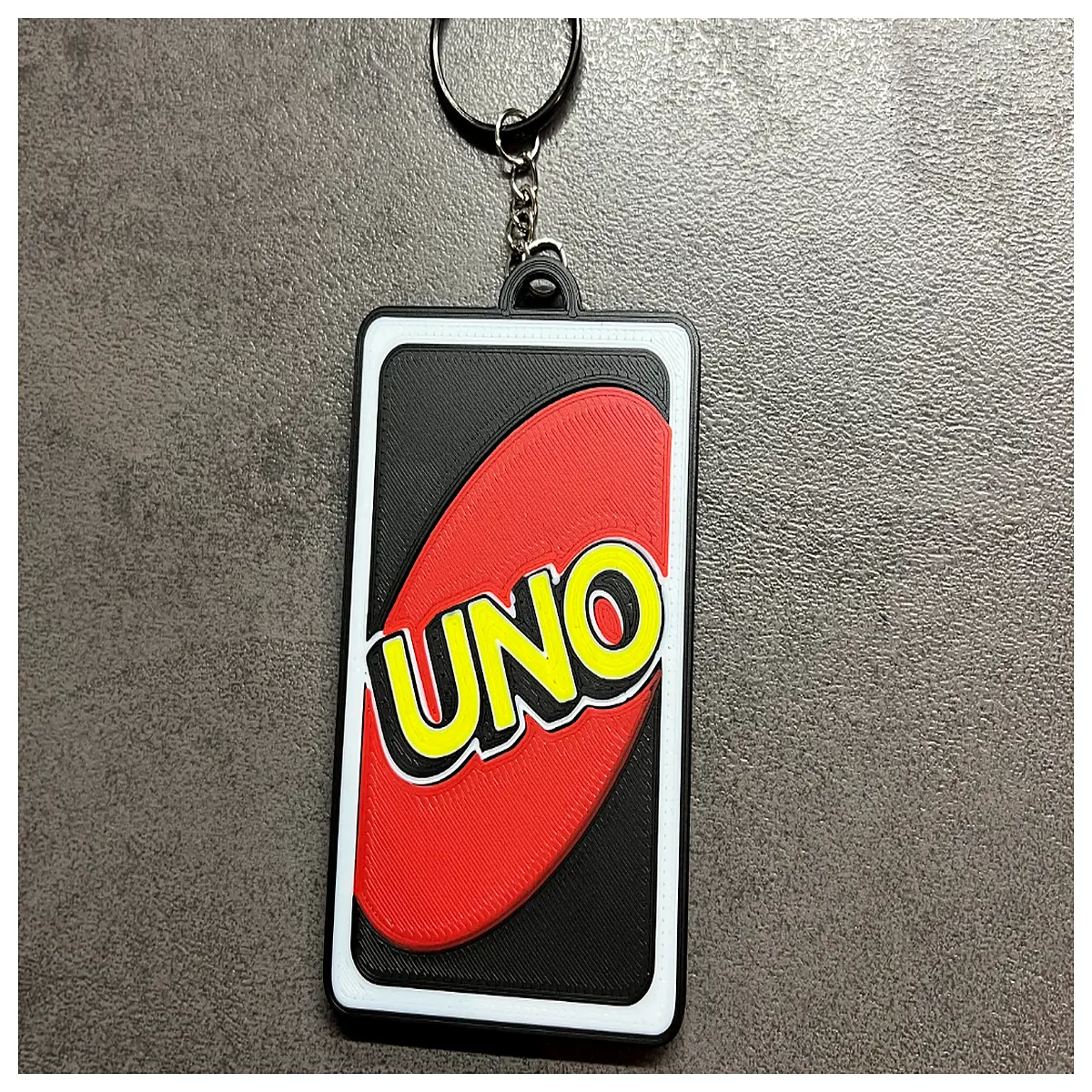 Stylish Printed UNO Card Charm Card Keychain Desk Decor Game Collectible Fun Gift