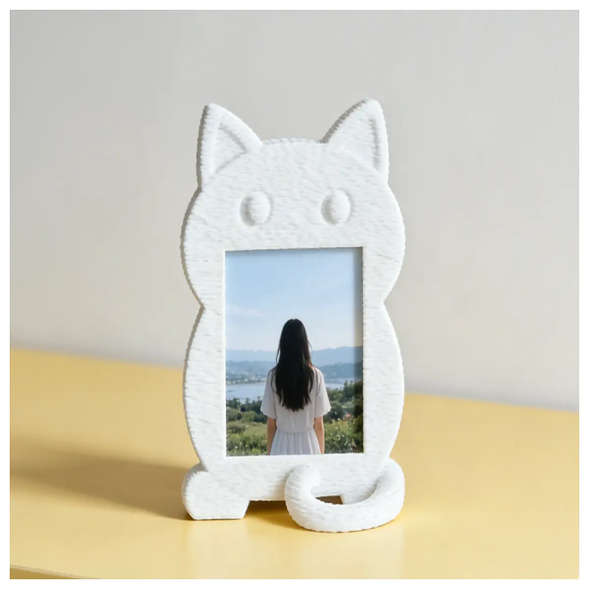 Cute Cat Photo Frame Plush Decorative Frame Cat Gift Festival Decoration Photo Backdrop Creative Home Decor