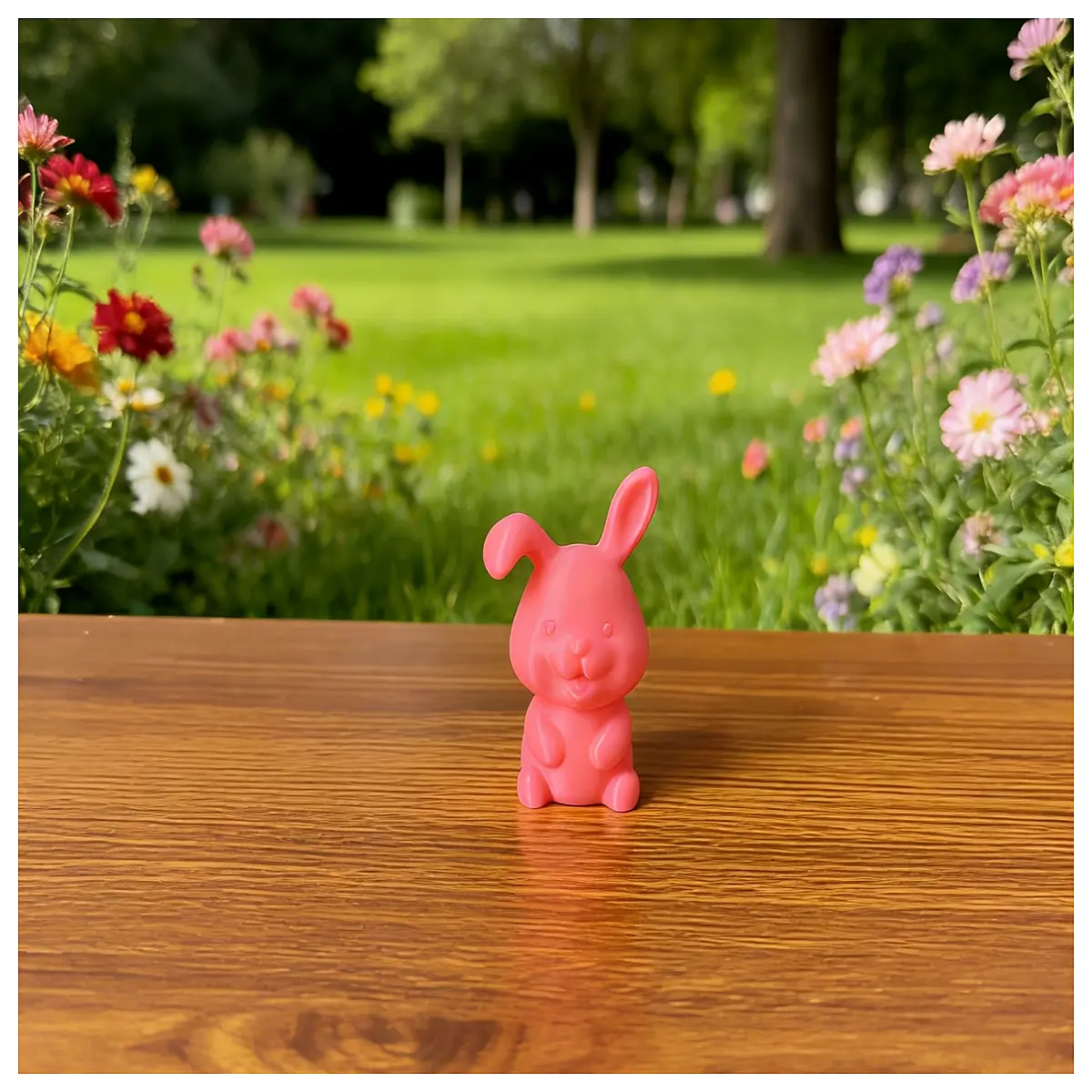 Cute Bunny Figurine Desk Decoration Toy Collectible Adorable Rabbit Display Piece Desktop Decor