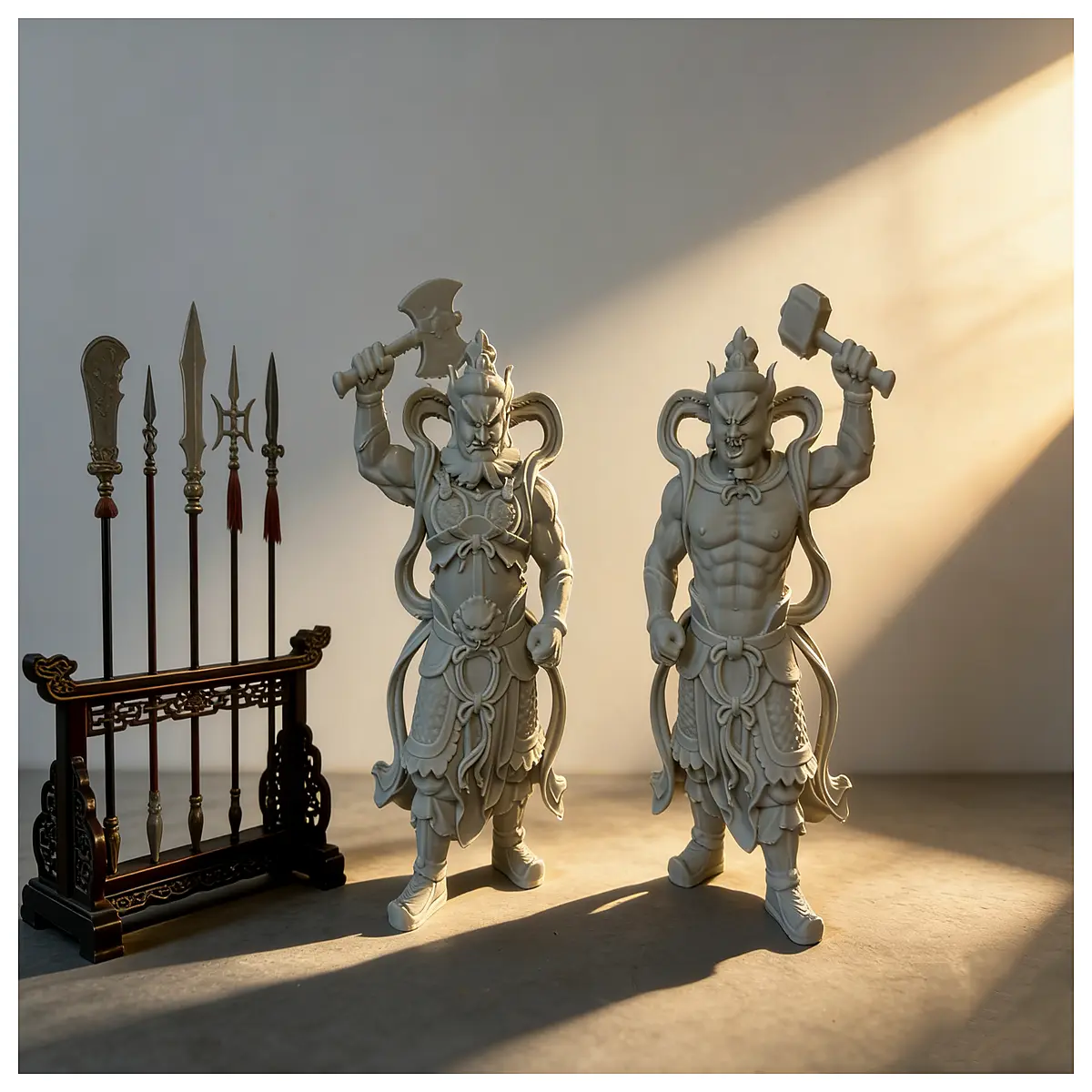 Guochao Heng Ha Er Jiang Figurine Ward Off Evil Home Traditional Culture Decoration Home Decor Collectible Figures