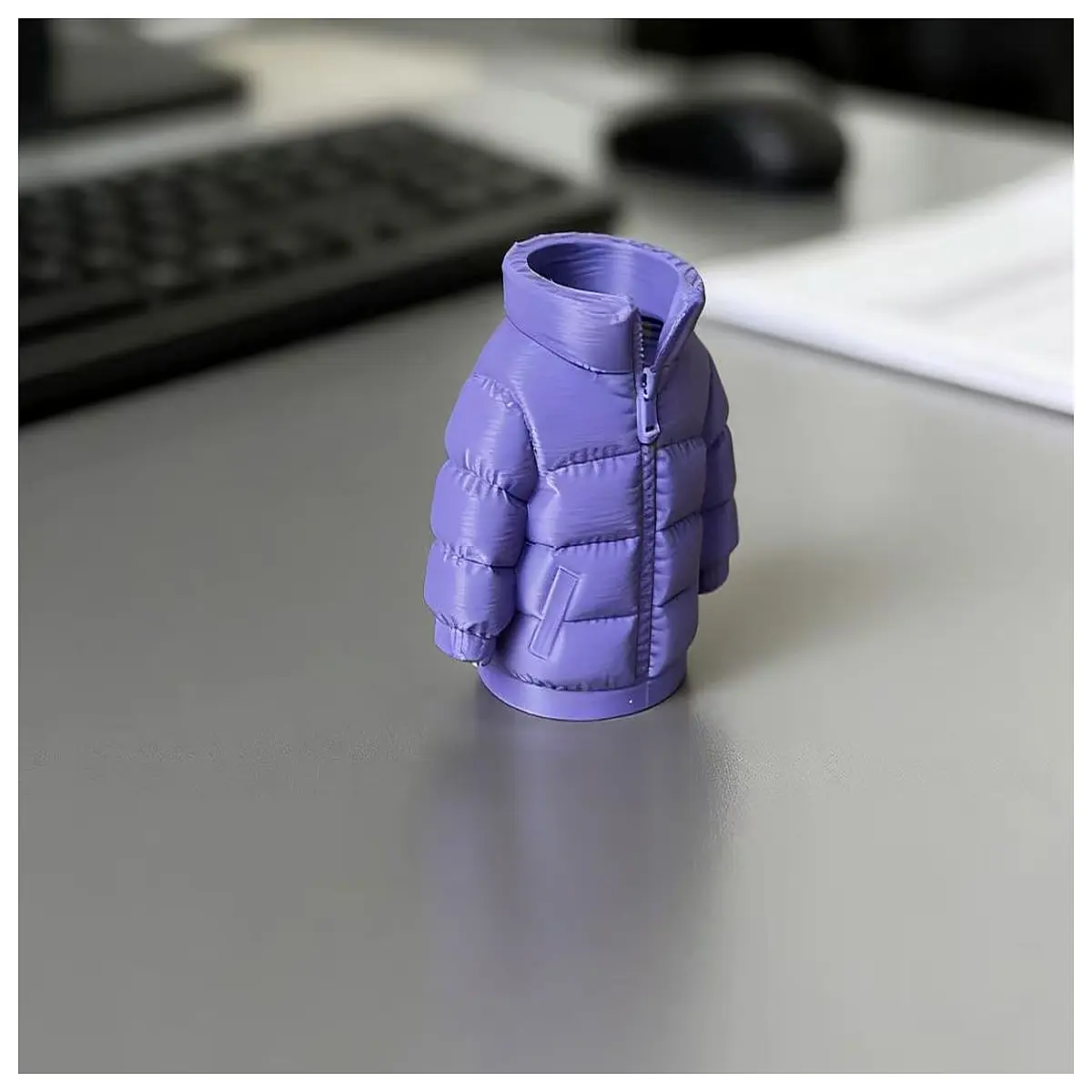 Q Version Puffer Jacket Pencil Case Figurine Decoration Stationery Organizer Toys Anime Collectibles Cute Model Desktop Decoration Student Gift