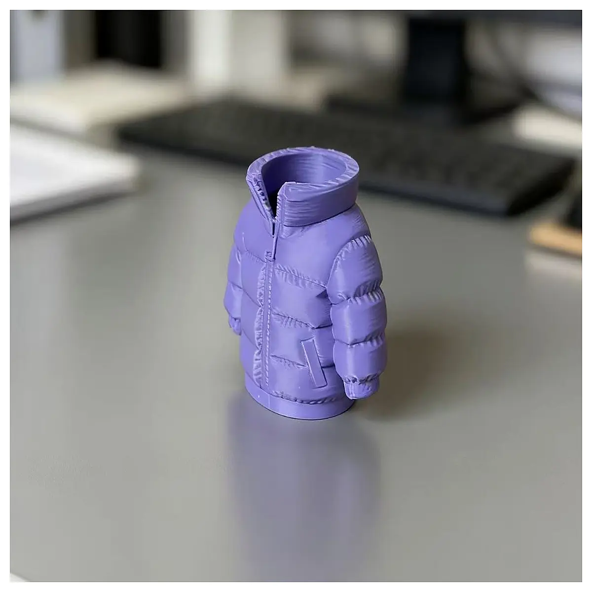 Q Version Puffer Jacket Pencil Case Figurine Decoration Stationery Organizer Toys Anime Collectibles Cute Model Desktop Decoration Student Gift