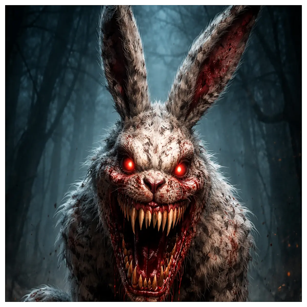 Evil Easter Bunny Toy Horror Figure Creepy Decoration Festival Props Gift Easter Presents