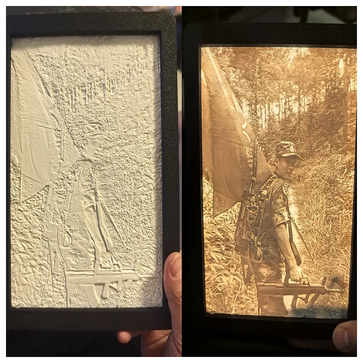 Relief Photo Frame Decorative Wall Art Gift Frame Photo Display Frame Memorial Frame Decoration Frame