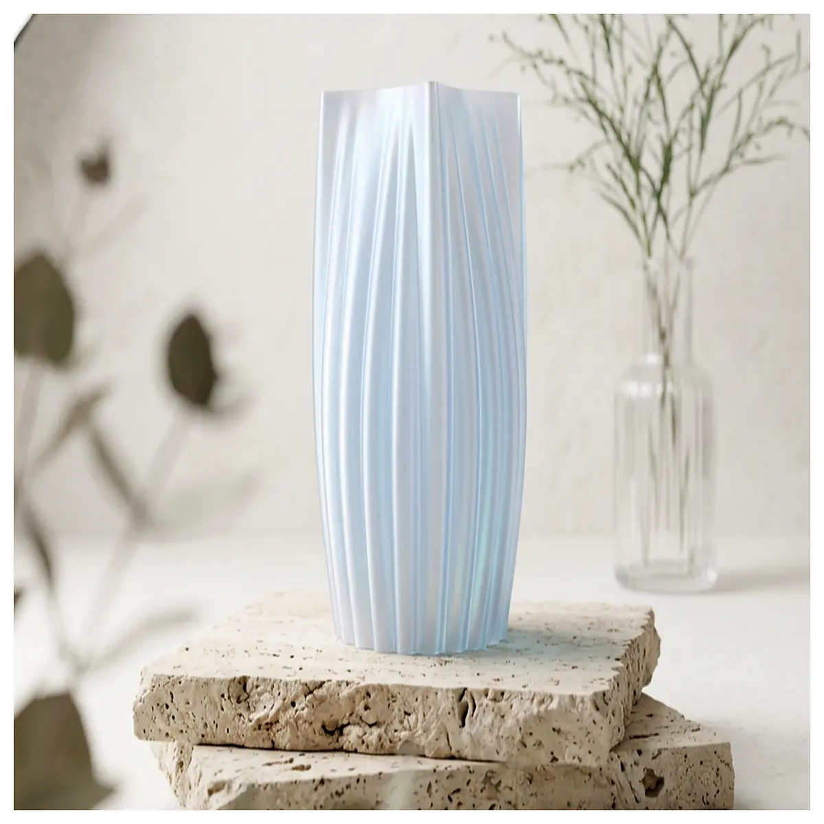 Organic Starburst Vase Spiral Pattern Options Creative Home Decor Flower Arrangement Modern Art Star Flower Vase