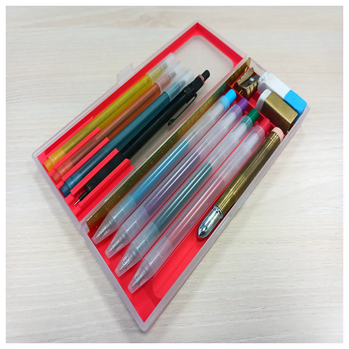 Pencil Case Insert Muji Inner Compartment Holder Stationery Organizer Pen Case Lining Protective Case Accessory