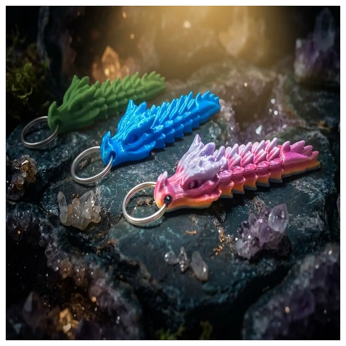 Dragon Keychain Movable Deformation Toy Stress Relief Figure Anime Accessory Deformation Model Fun Deformation Toy