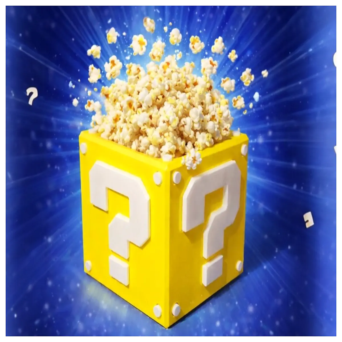 Popcorn Bucket Question Block Movie Toy Kids Birthday Gift Creative Gift Popcorn Box Film Accessory