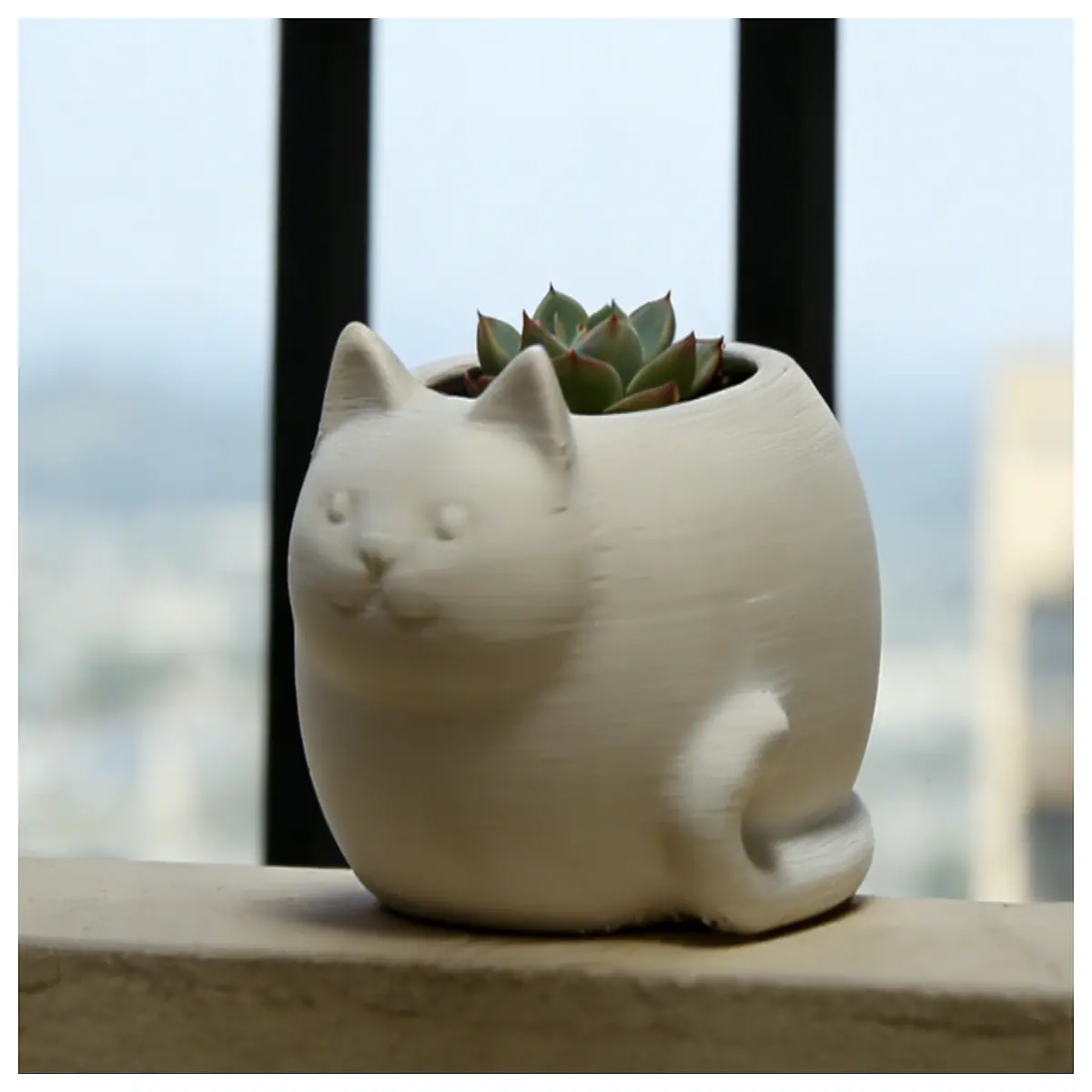 Cute Cat Flower Pot Storage Box Cat Storage Bin Pet Organizer Desk Organizer Creative Home Decor