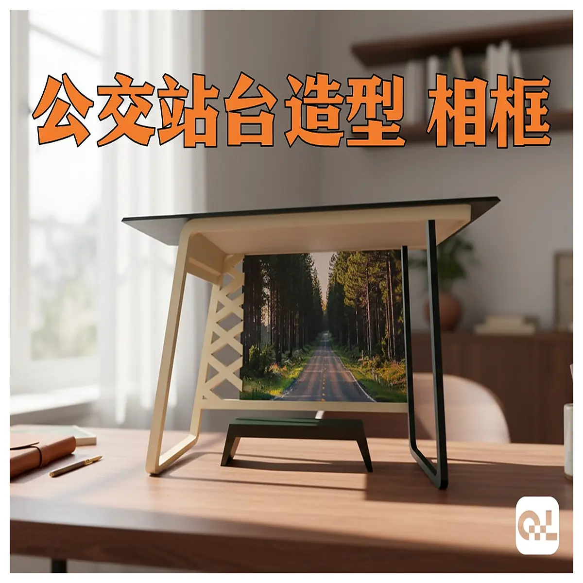 Bus Stop Scenic Photo Frame Desktop Decoration Frame Photo Backdrop Display Frame Creative Home Decor