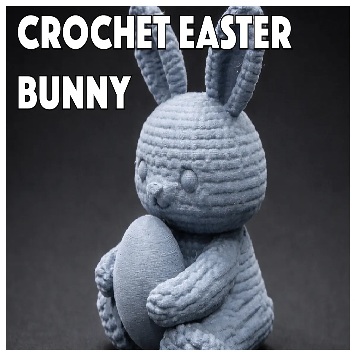 Crochet Resurrection Bunny Toy Holding Egg Easter Decoration Craft Gift Creative Handmade