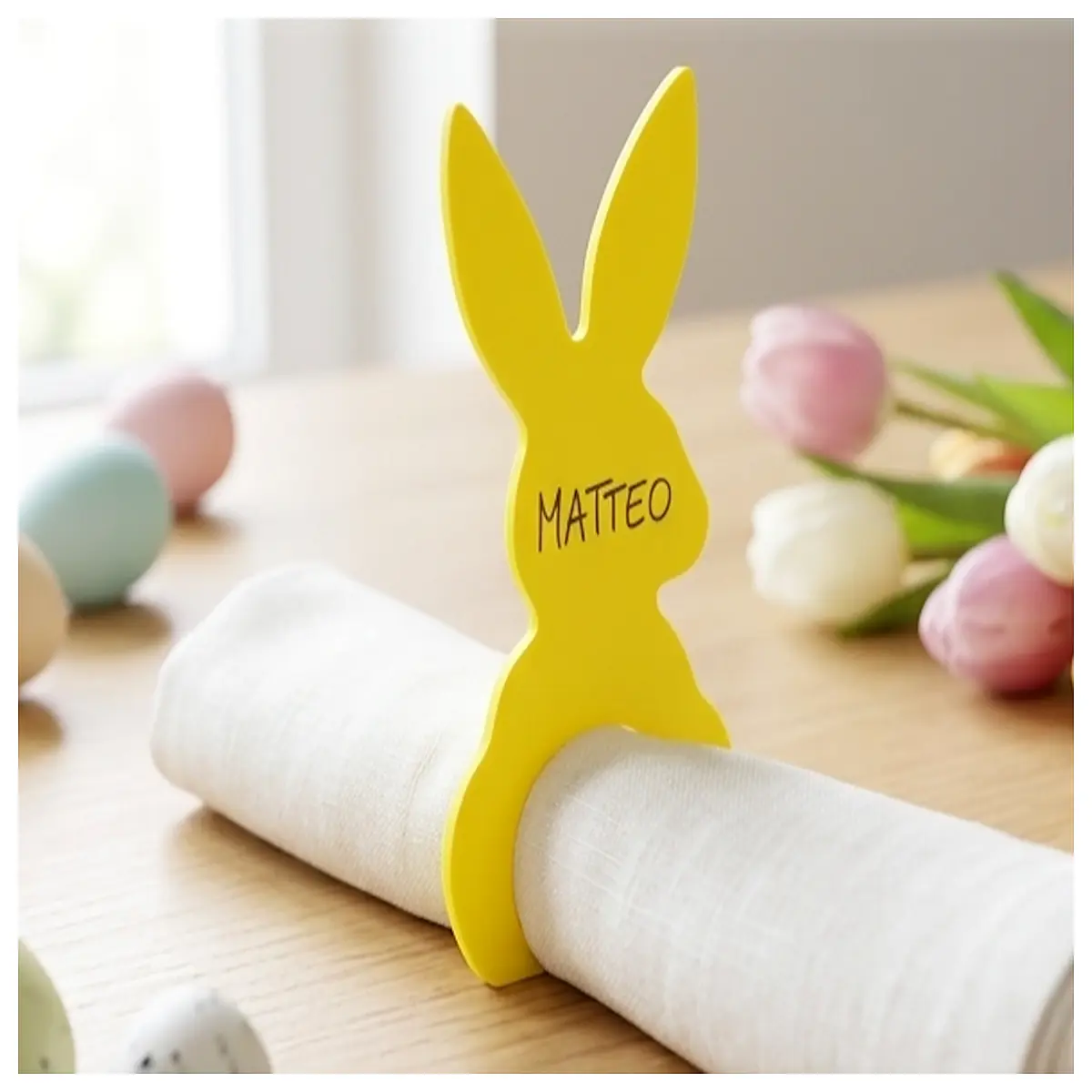 Minimalist Easter Rabbit Tablecloth Holder Simple Desktop Decoration Dining Room Tissue Stand Compact Cute Home Organizer