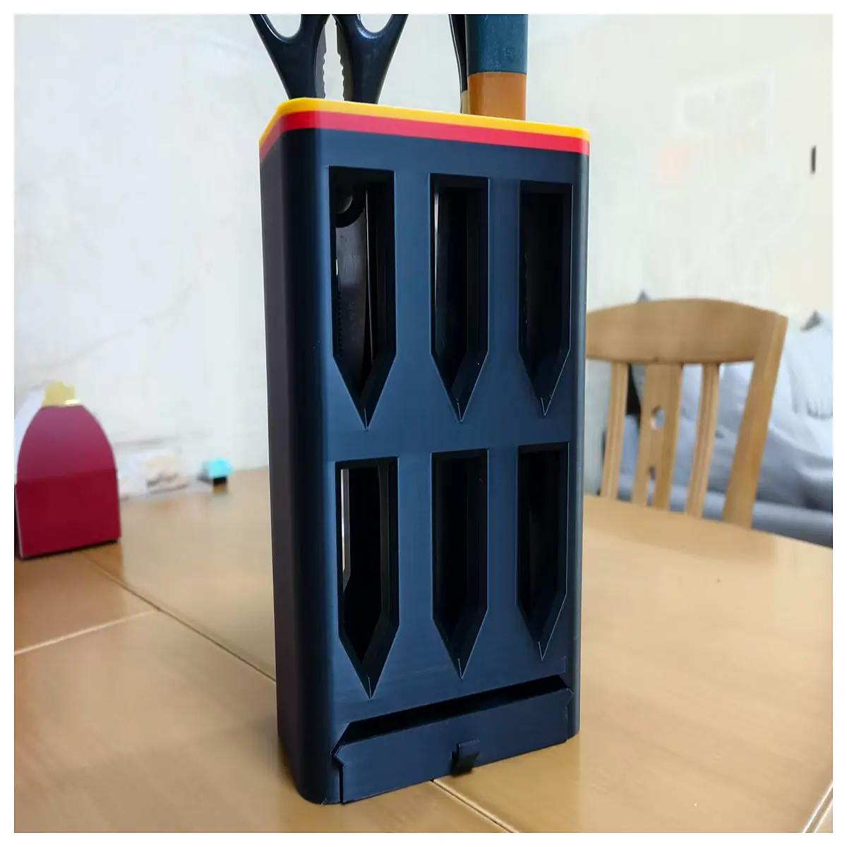 Kitchen Rack Cutting Board Holder with Drainage Tray Storage Organizer for Countertop Kitchen Utensil Holder