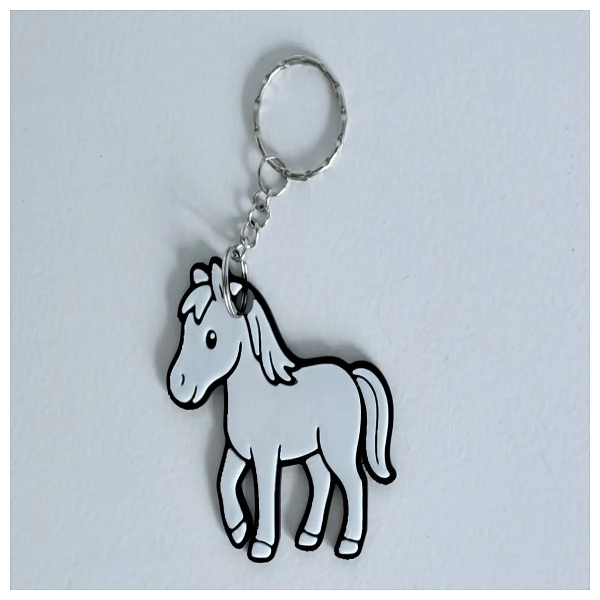 Cute Little Horse Keychain Miniature Horse Decoration Car Accessories Kids Gift Horse Theme Charm Cartoon Small Horse Collectible