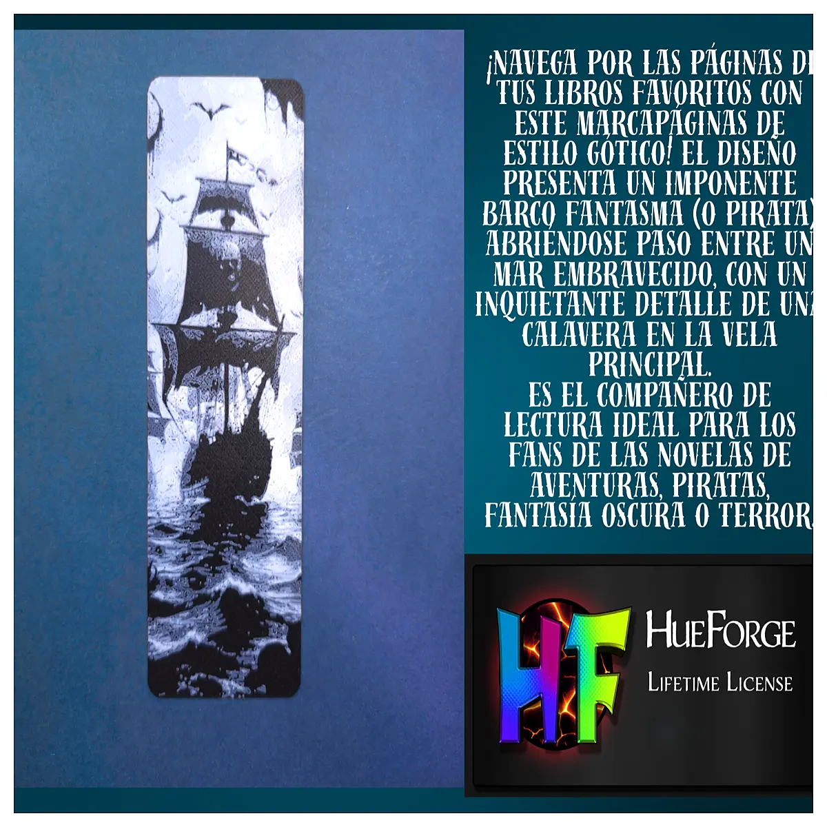 Ghost Ship Bookmark Paper Bookmark Floating Bookmark Reading Memorial Literary Decoration Ghost Ship Theme Bookmark