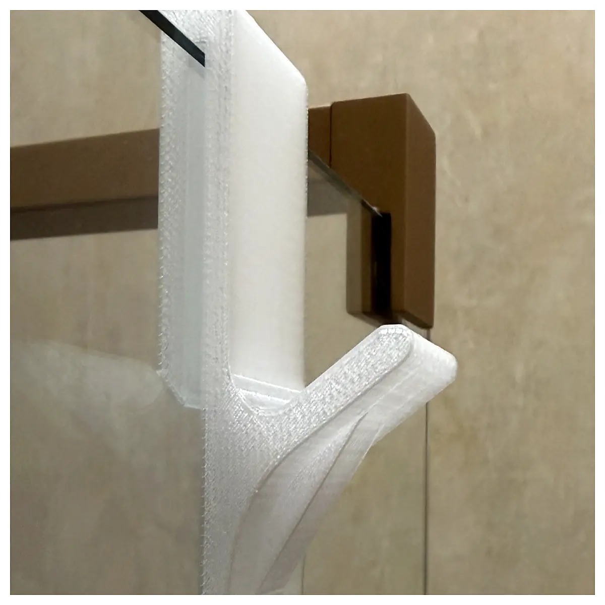 Shower Enclosure Towel Rack Bathroom Shelf Wall Mounted Hook Space Saving Anti Accessories